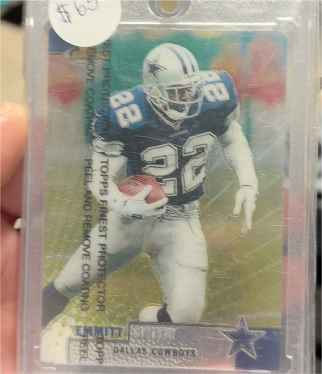 1999 Topps Finest #90 Emmitt Smith — front