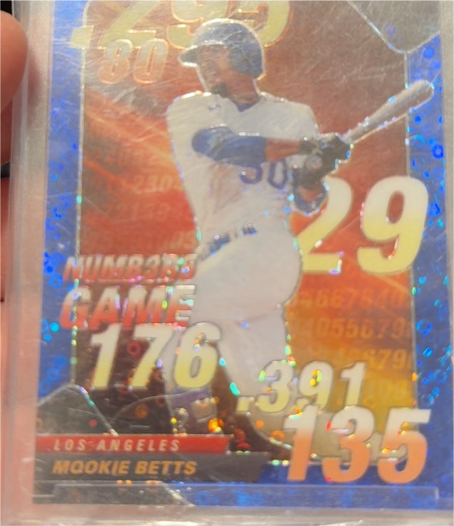 2020 Panini Prizm Numbers Game #NG-5 Mookie Betts — front
