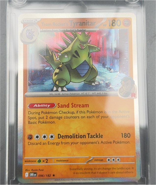 2023 Pokémon Sv10: Destined Rivals #096 Team Rocket's Tyranitar — front