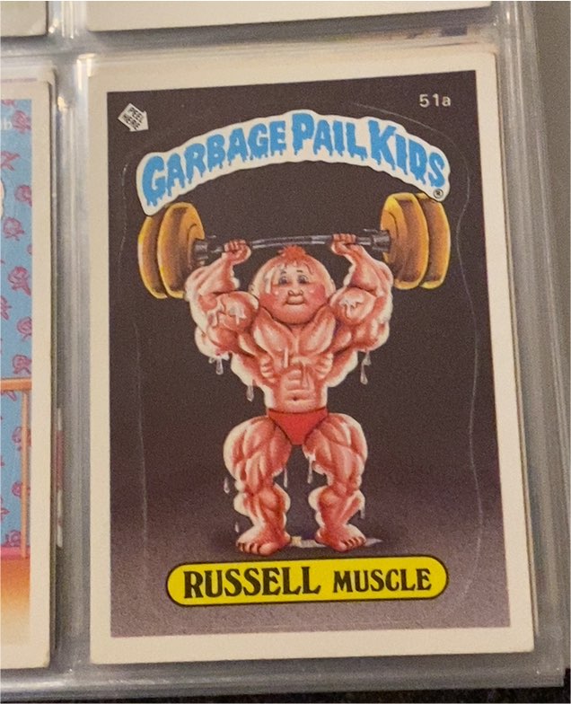 1985 Topps Garbage Pail Kids Series 2 #51a Russell Muscle — front