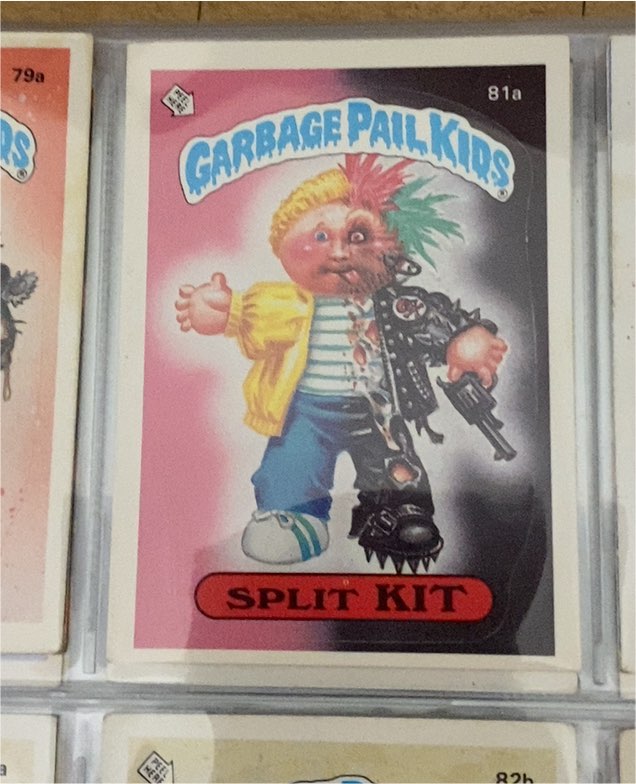 1985 Topps Garbage Pail Kids #81a Split Kit — front