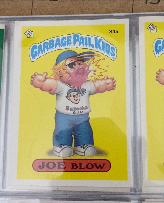 1986 Topps Garbage Pail Kids Series 3 #84a Joe Blow — front