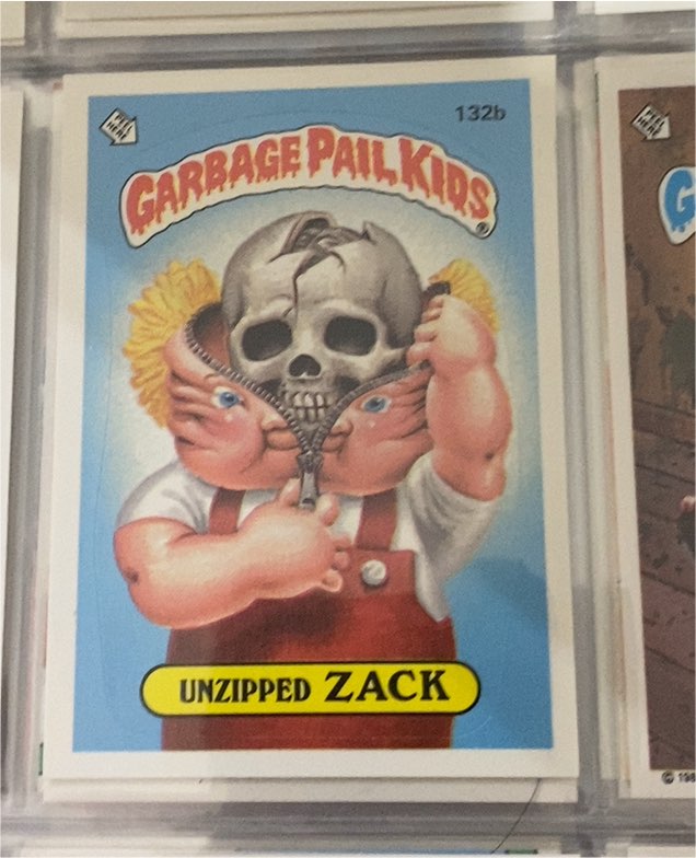 1986 Topps Garbage Pail Kids #132b Unzipped Zack — front