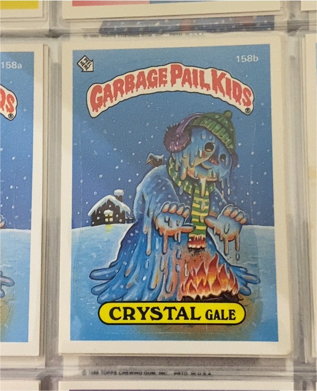 1986 Topps Garbage Pail Kids #158b Crystal Gale — front