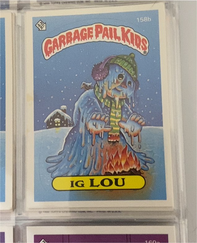 1986 Topps Garbage Pail Kids #158b IG LOU — front