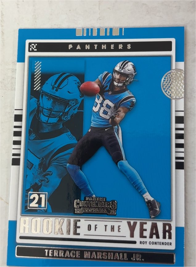 2021 Panini Contenders Rookie of the Year #ROY-TMA Terrace Marshall Jr. — front