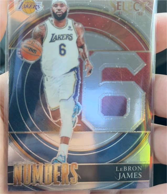 2021-22 Panini Select Numbers #6 LeBron James — front