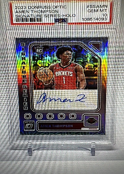 2023 Donruss Optic #SSAMN Amen Thompson Signature Series Holo — front