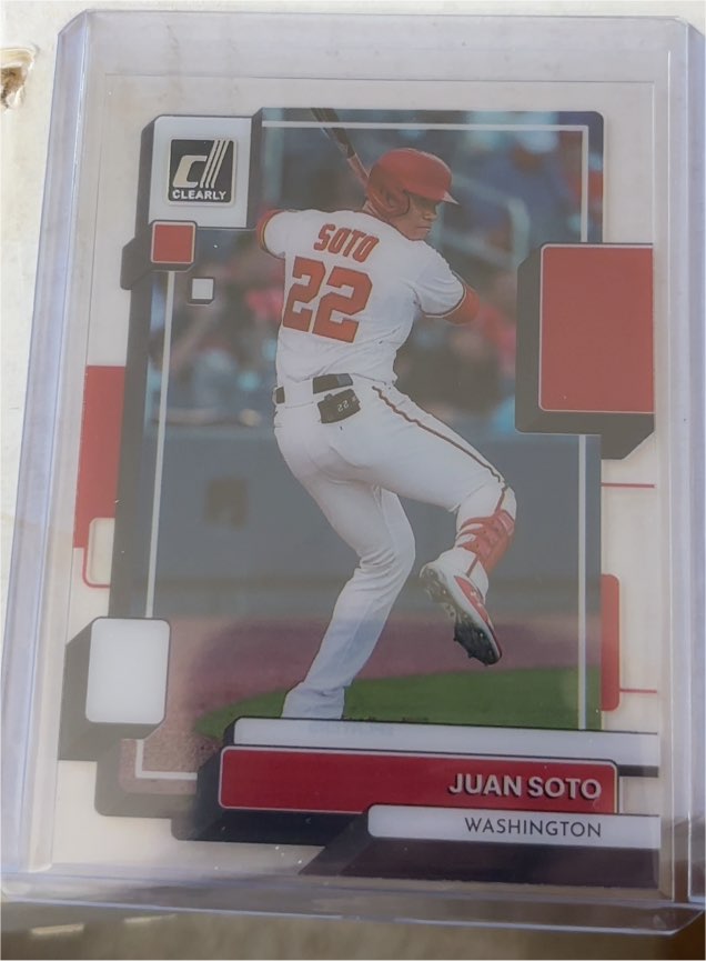 2022 Panini Chronicles Clearly Donruss #44 Juan Soto — front