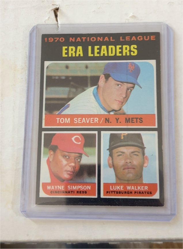 1971 Topps #68 NL ERA Leaders Tom Seaver / Simpson / Walker — front