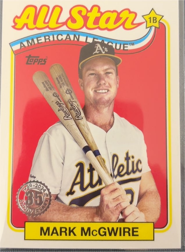 2024 Topps #89ASB-37 Mark McGwire 1989 Topps Baseball 35th Anniversary All-Stars — front
