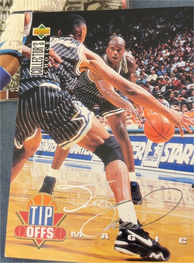 1994-95 Upper Deck Collector's Choice #184 Shaquille O'Neal Tip Offs — front