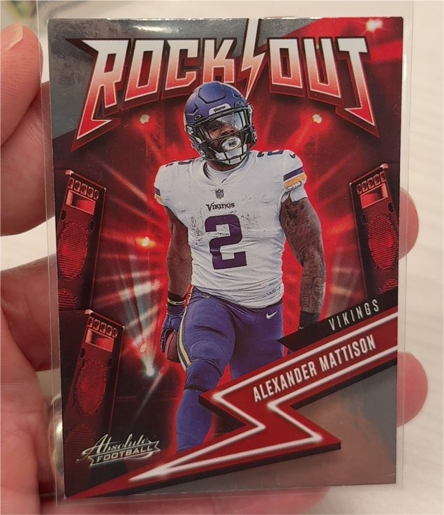 2023 Panini Absolute #17 Alexander Mattison Rock Out — front