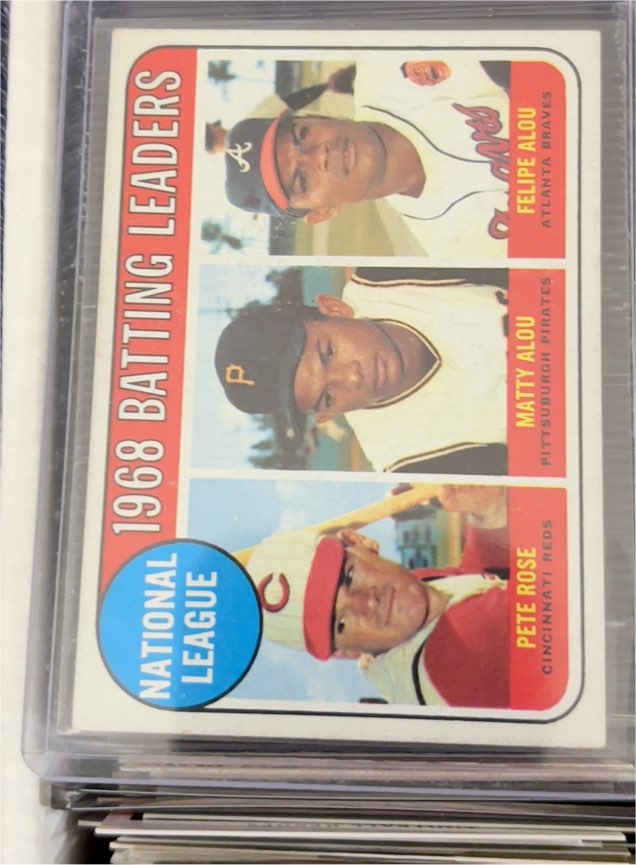 1969 Topps #2 National League 1968 Batting Leaders Pete Rose Matty Alou Felipe Alou — front