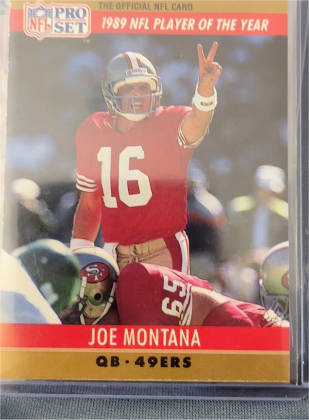 1990 Pro Set #2 Joe Montana — front