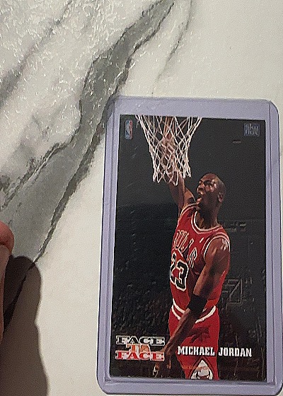 1993 NBA Hoops Face To Face #FTF10 Michael Jordan/Harold Miner — front