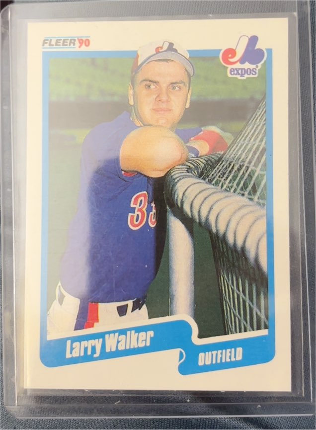 1990 Fleer #363 Larry Walker — front