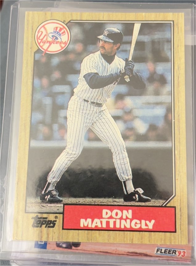 1987 Topps #500 Don Mattingly — front
