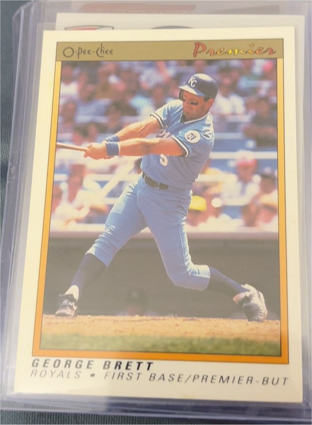 1991 O-Pee-Chee Premier #14 George Brett — front