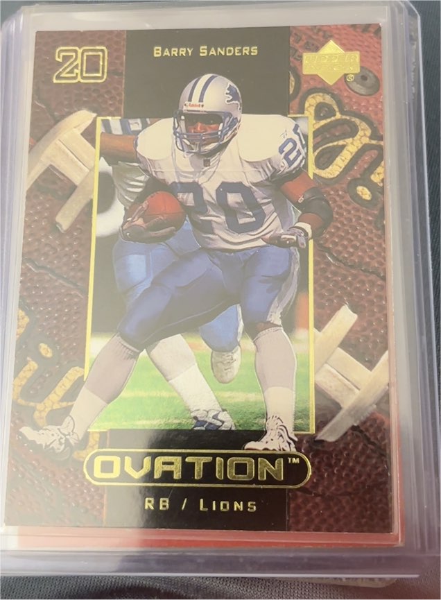1999 Upper Deck Ovation #19 Barry Sanders — front