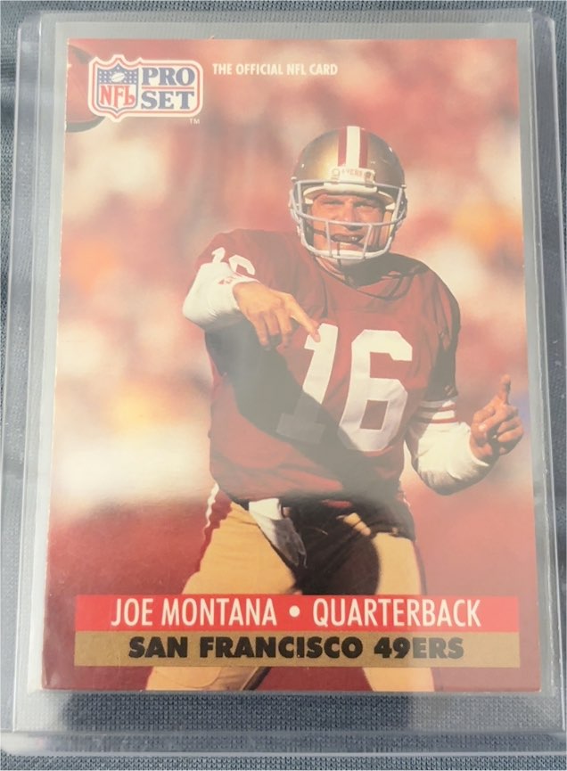 1991 Pro Set #653 Joe Montana — front