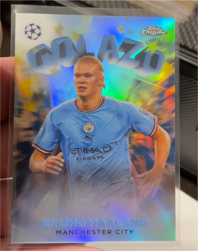 2022-23 Topps Chrome UEFA Golazo #G-10 Erling Haaland — front