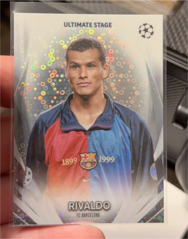 2023-24 Topps UEFA Club Competitions Ultimate Stage #USC-14 Rivaldo FC Barcelona — front
