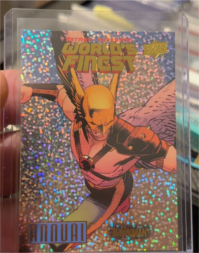 2023-24 UD DC Annual SUPERMAN WORLD'S FINEST #WF-12 Hawkman — front