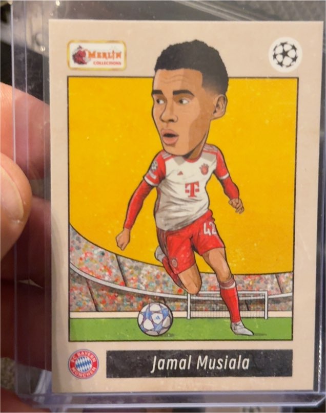 2023-24 Topps Merlin Heritage UEFA Champions League Jamal Musiala Bobblehead — front