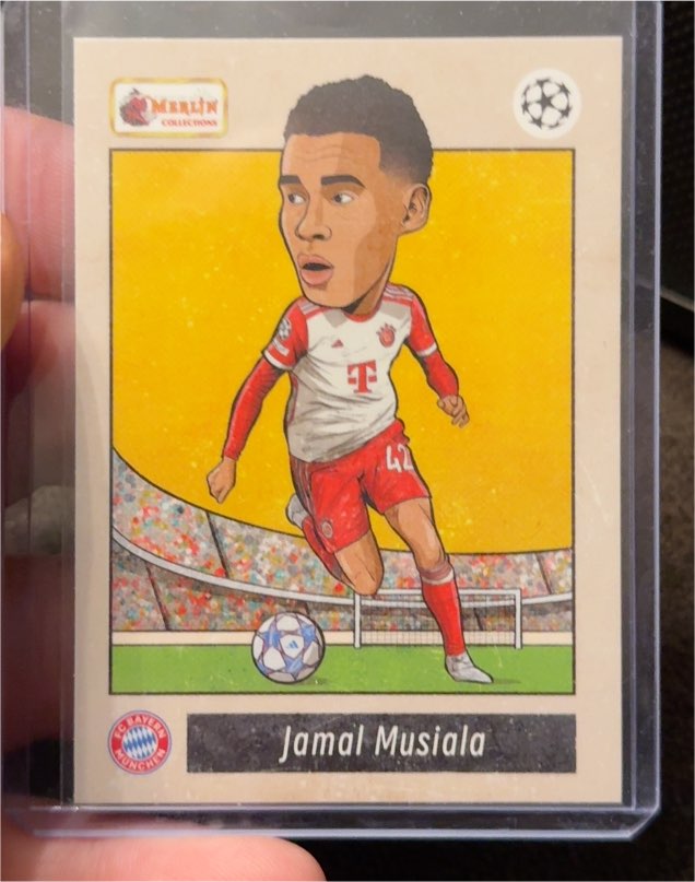 2023/24 Topps Merlin Heritage Bobble Heads Jamal Musiala Bayern Munich — front