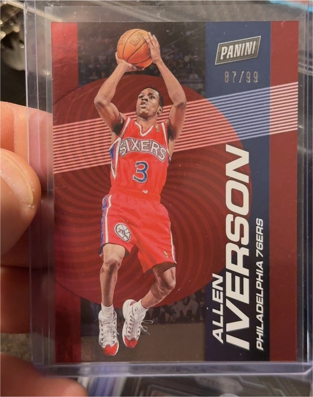 2023-24 Panini Player of the Day #87 Allen Iverson — front
