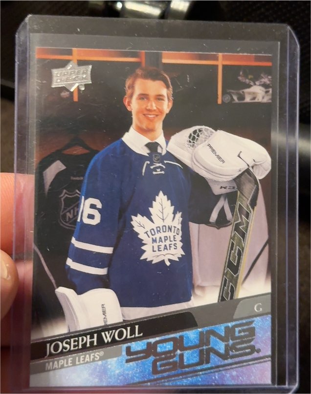 2020 Upper Deck #208 Joseph Woll Young Guns Rookie Card — front
