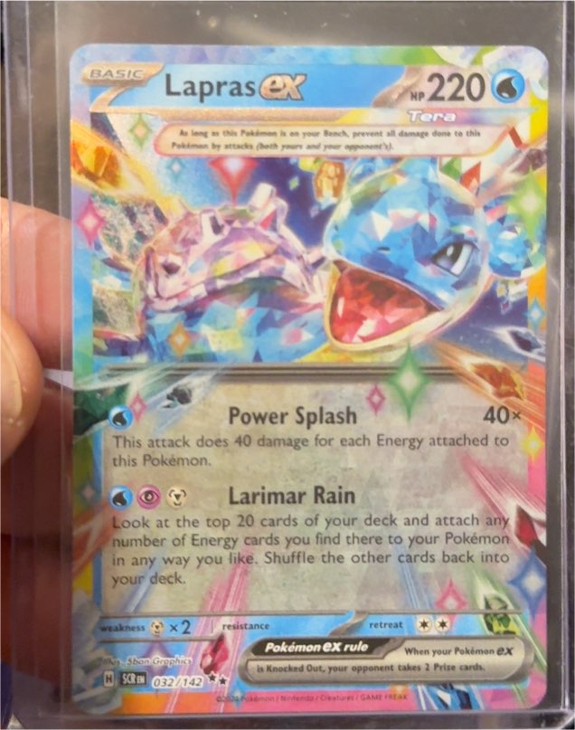 2024 Pokémon Scarlet & Violet Stellar Crown #032 Lapras ex — front
