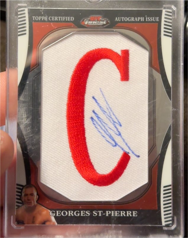 2008 Razor Letterman Autograph Letterman S Patch Georges St-Pierre — front