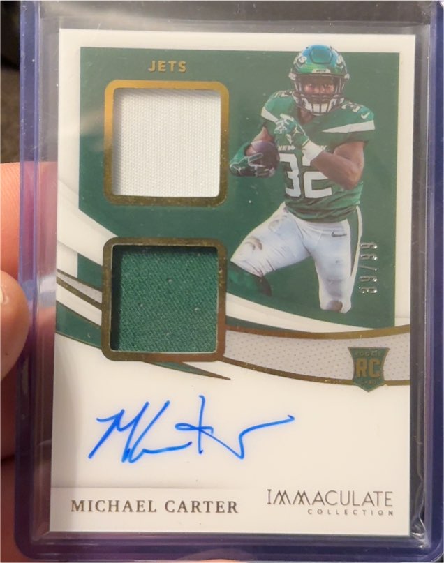 2021 Panini Immaculate #97 Michael Carter — front