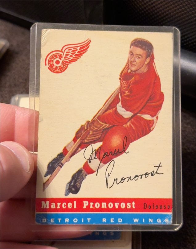 1954-55 Topps #27 Marcel Pronovost — front