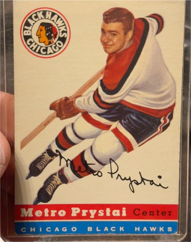 1954 Topps #24 Metro Prystai — front