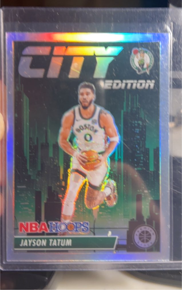 2023-24 Panini NBA Hoops Premium Stock City Edition #3 Jayson Tatum — front