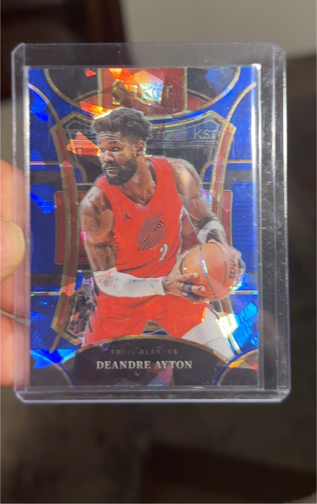 2023-24 Panini Select #390 Deandre Ayton Mezzanine Blue Prizm — front