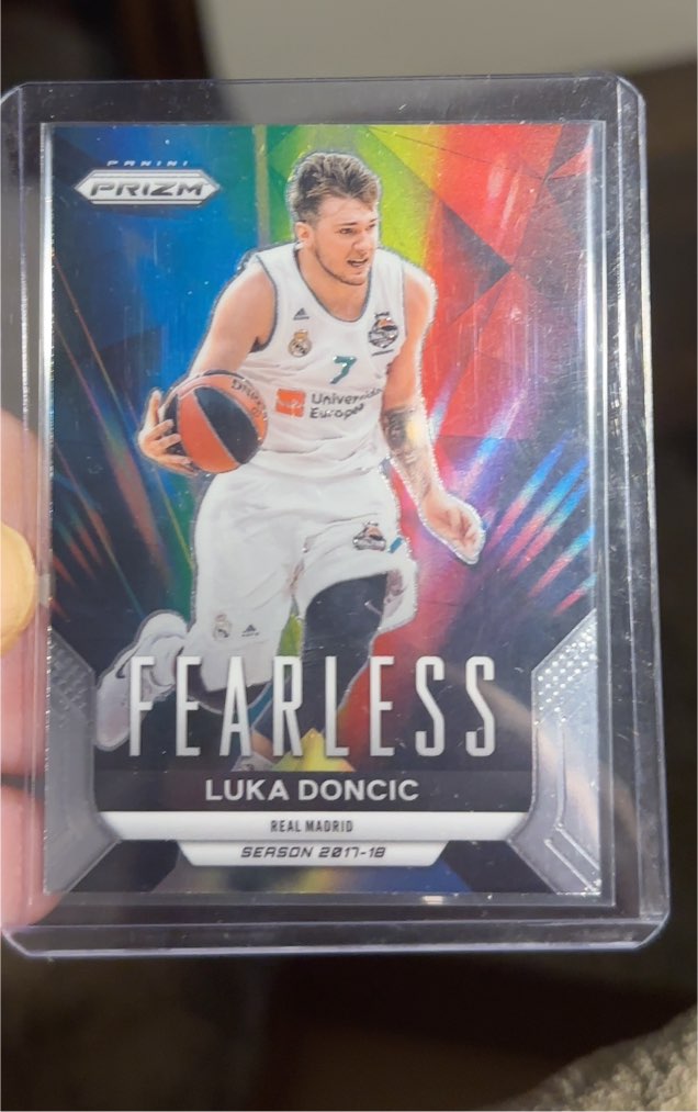 2023-24 Panini Prizm EuroLeague #15 Luka Doncic Fearless — front