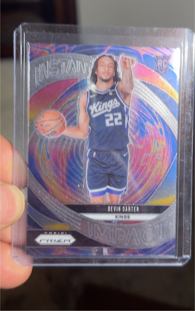 2024-25 Panini Prizm #23 Devin Carter Instant Impact Silver Prizm — front