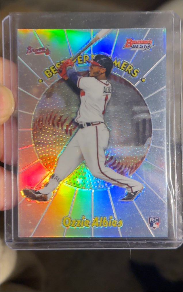 2018 Bowman's Best #98BP-OA Ozzie Albies — front