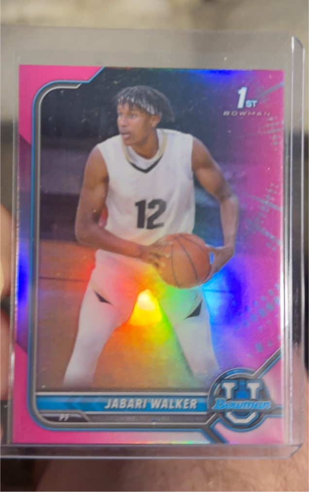 2021-22 Bowman University #60 Jabari Walker Pink — front