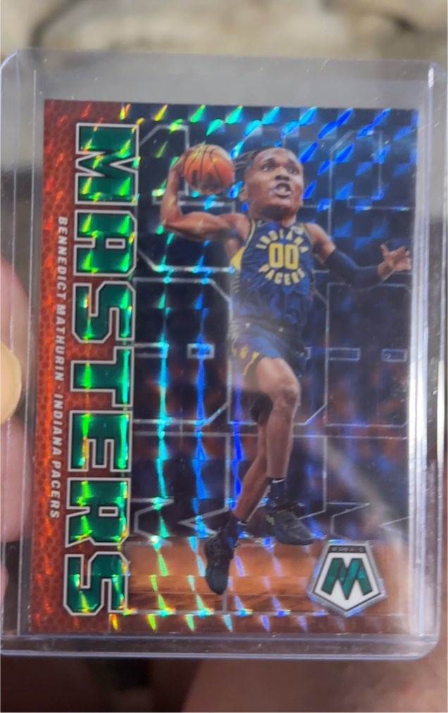 2022-23 Panini Mosaic #11 Bennedict Mathurin Jam Masters Mosaic Green — front