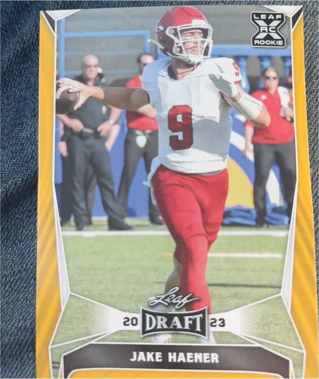2023 Leaf Draft #51 Jake Haener — front