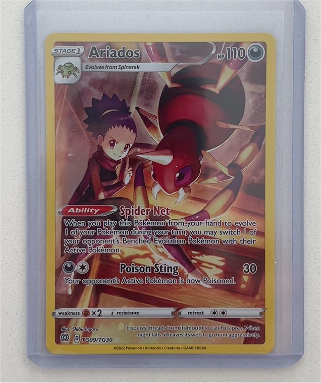 2022 Pokémon Sword & Shield Brilliant Stars #TG09 Ariados — front