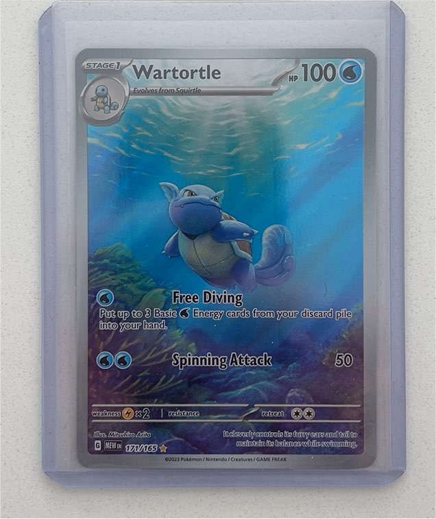 2023 Pokémon TCG Scarlet & Violet 151 #171/165 Wartortle Illustration Rare — front
