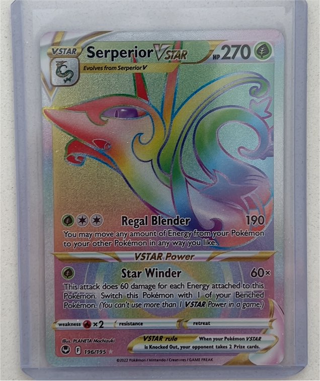 2022 Pokémon TCG Silver Tempest #196/195 Serperior VSTAR — front
