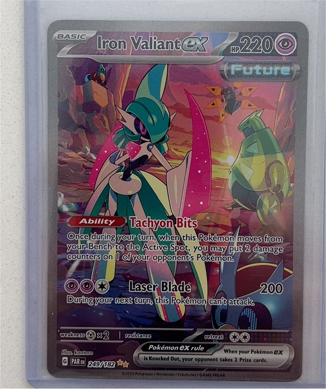 2023 Pokémon SV04 Paradox Rift #249/182 Iron Valiant ex — front