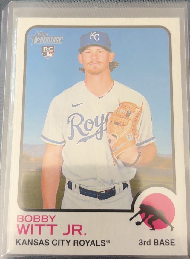 2022 Topps Heritage #520 Bobby Witt Jr. — front